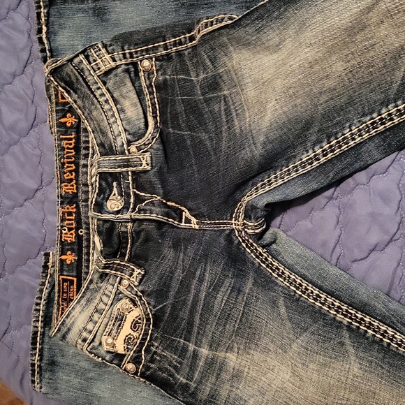 Rock Revival Blue Skinny Jeans - Picture 2 of 3